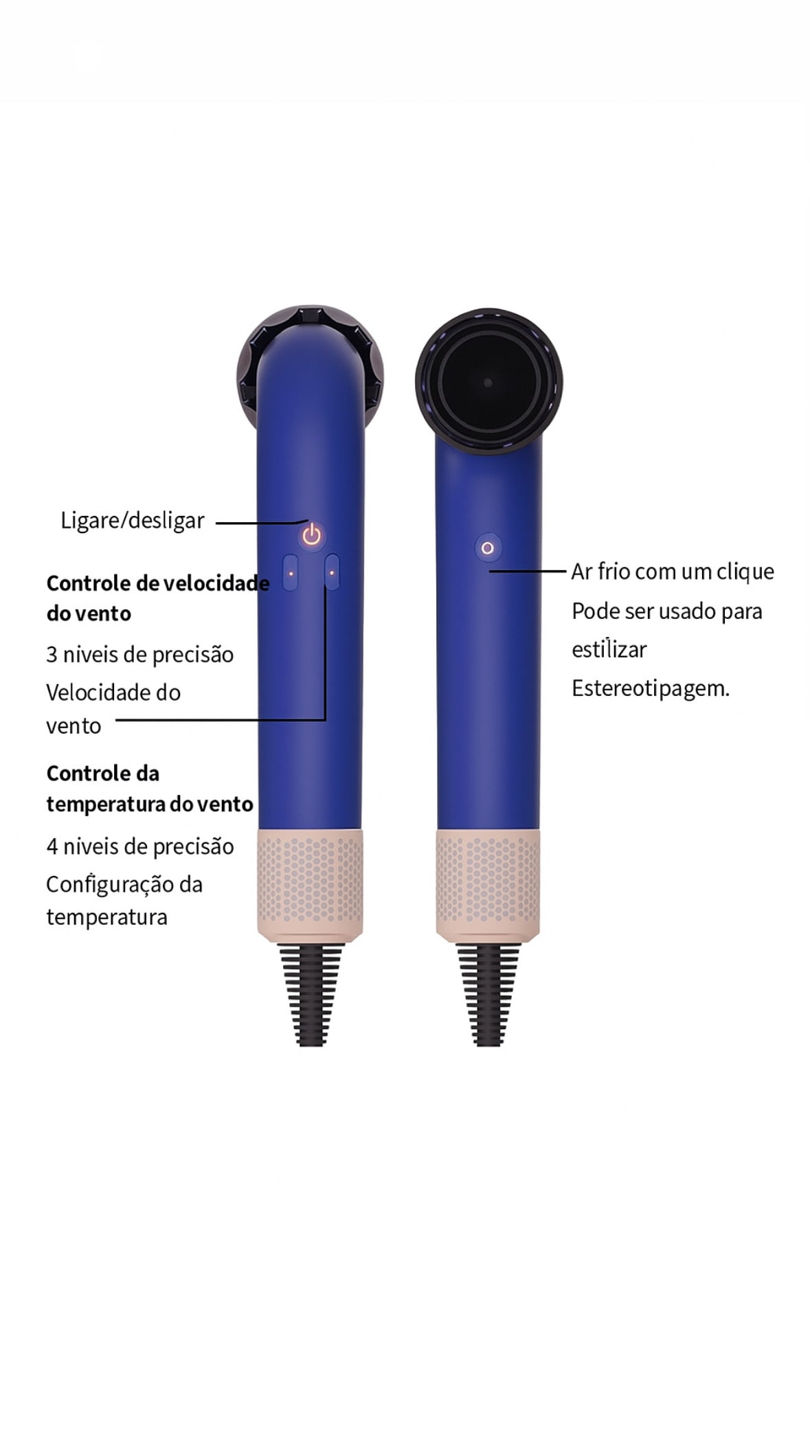 Brizz TURBO - Secador de cabelo 110V-220V